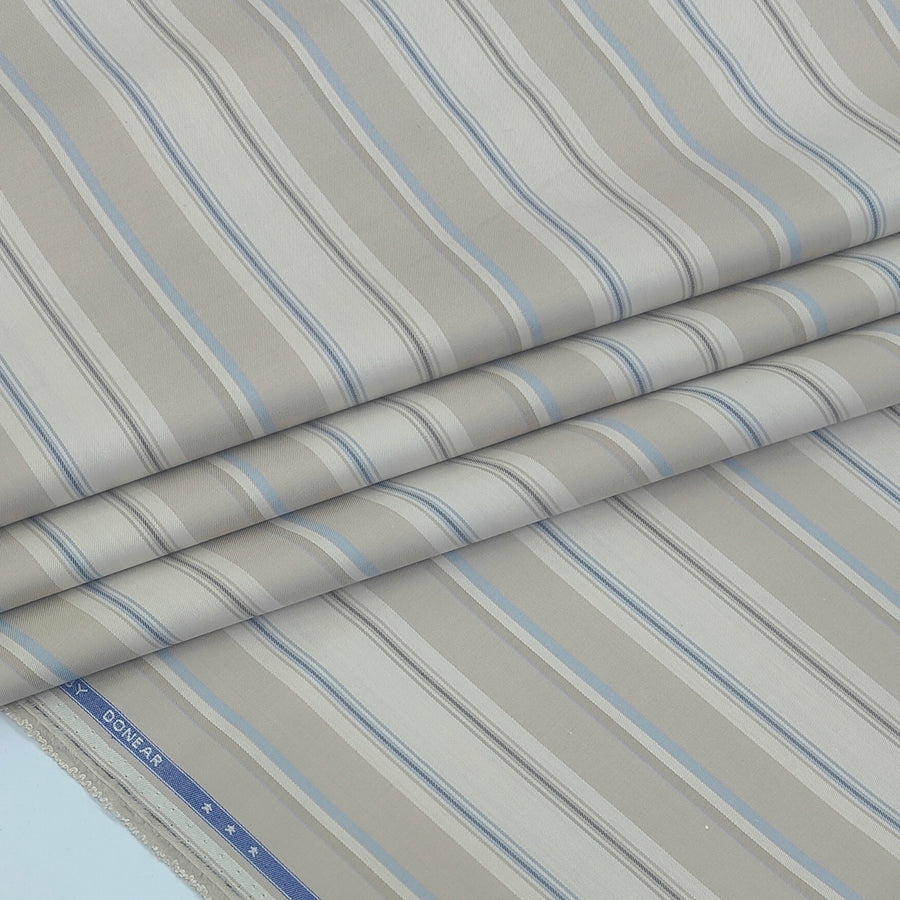 Shirt Fabric Donear LA Finish Premium Giza Cotton Broad Patta Colour Beige