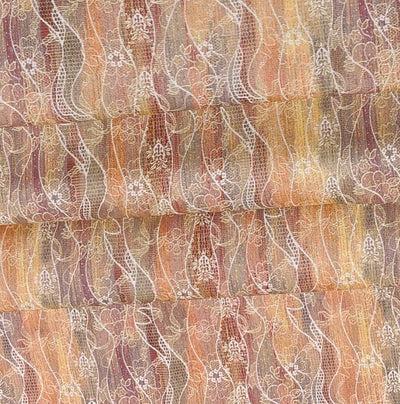 Navsari Stiff Pure Cotton Premium Digital Printed Kurta Fabric For Men Colour Orange