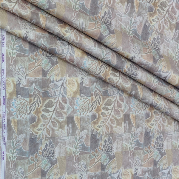 Shirt Fabric Soktas Finest 60s Giza Cotton Digital Print Colour Multicolour
