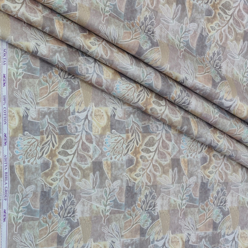 Shirt Fabric Soktas Finest 60s Giza Cotton Digital Print Colour Multicolour