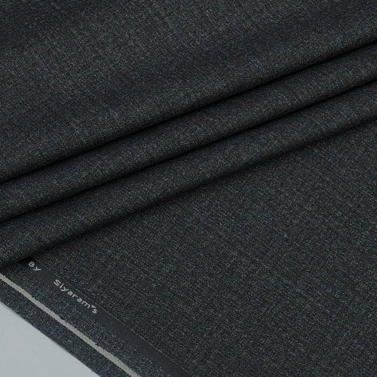 Combo Siyaram Worsted Black Trouser Fabric And Mantire Poly Cotton Broad Stripe Light Brown N Off White Shirt Fabric