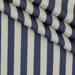 Shirt Fabric Soktas Finest 80s Giza Cotton Patta Lining Colour Dark Blue N Cream