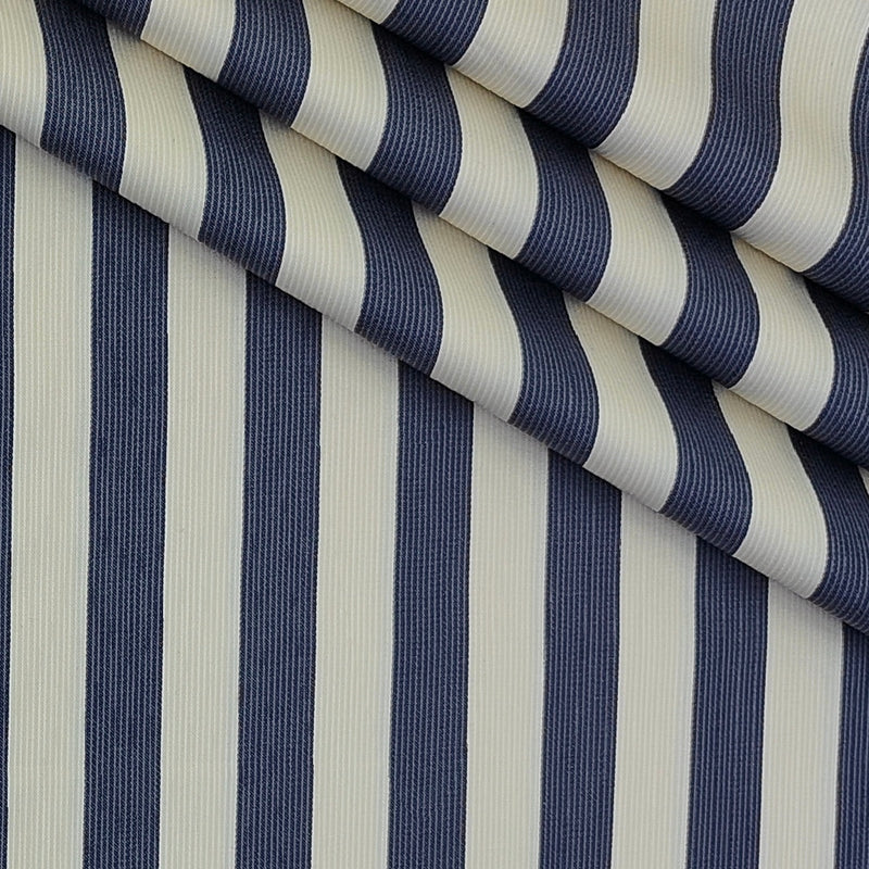 Shirt Fabric Soktas Finest 80s Giza Cotton Patta Lining Colour Dark Blue N Cream