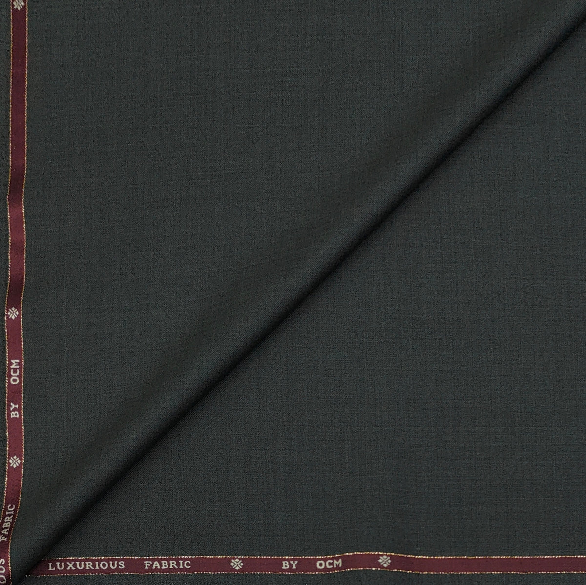 Trouser Fabric OCM Exotic Premium Super 150s Count 40% Merino Wool Slub Color Blurry Green