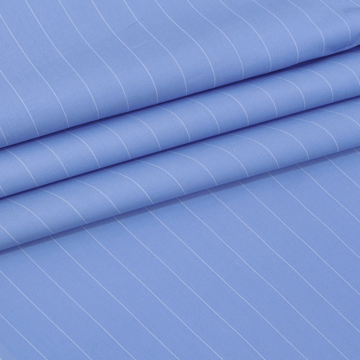 Shirt Fabric Soktas 140/2 Giza Cotton Thin Stripe Colour Misty Blue