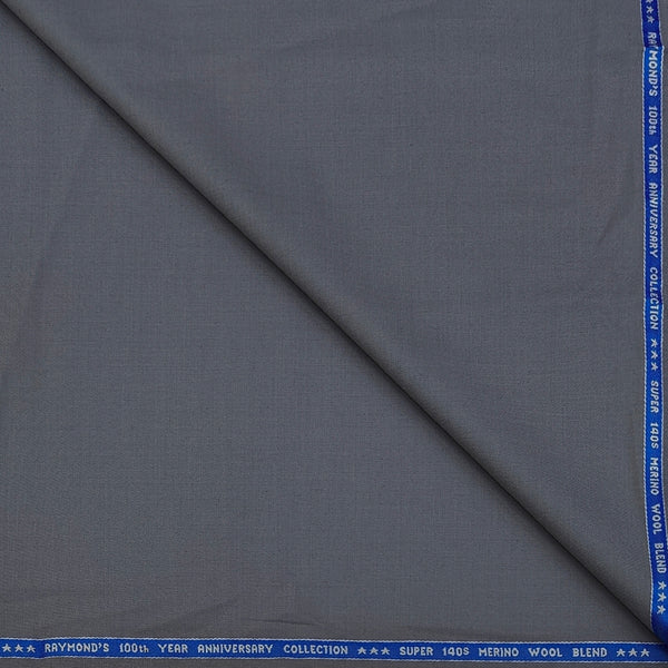 Suit Fabric Raymond Exotic Super 140s Count Luxurious 40% Rich Wool Plain Color Charcoal Slate Grey