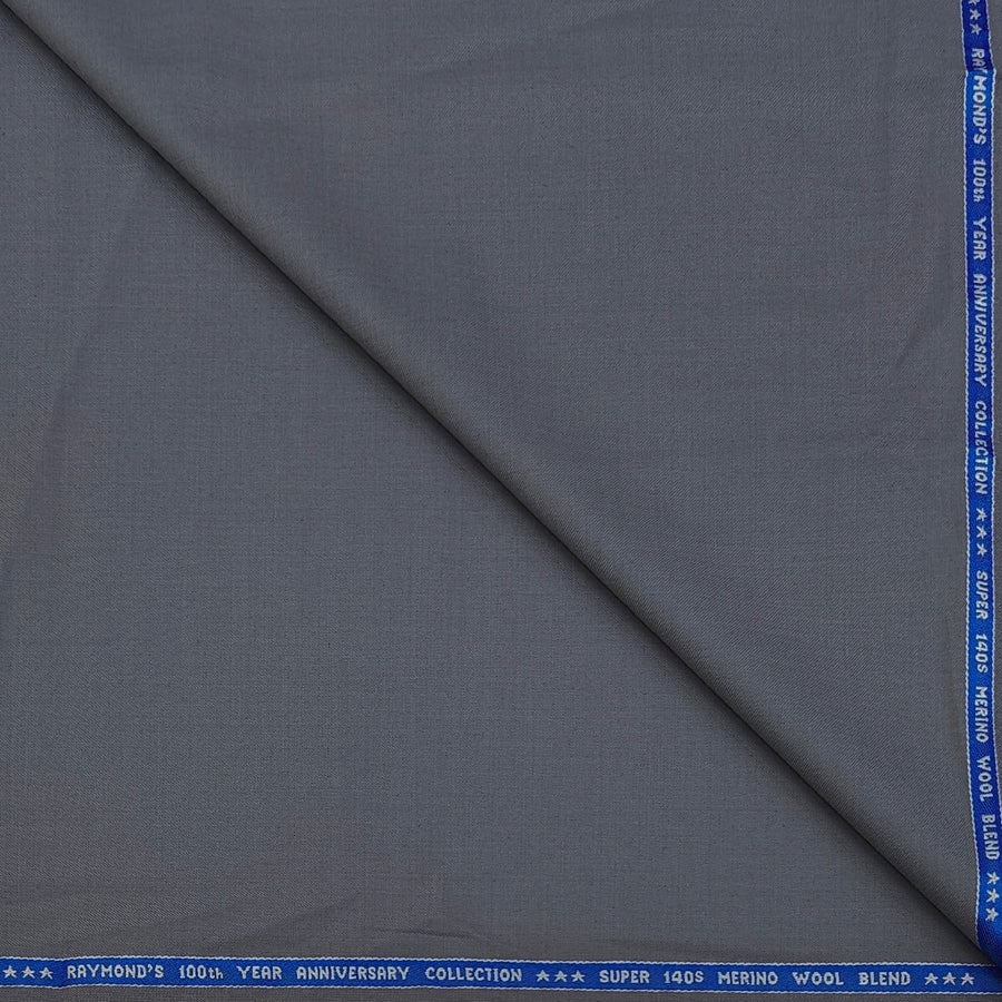 Suit Fabric Raymond Exotic Super 140s Count Luxurious 40% Rich Wool Plain Color Charcoal Slate Grey