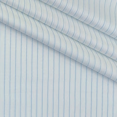 Shirt Fabric Soktas Finest 80s Giza Cotton Lining Colour Light Blue N White