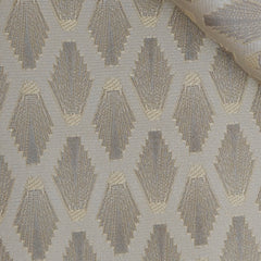 Reid & Taylor Jacquard Premium Bandhgala Fabric Colour Myst Cream