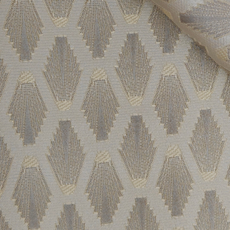 Reid & Taylor Jacquard Premium Bandhgala Fabric Colour Myst Cream