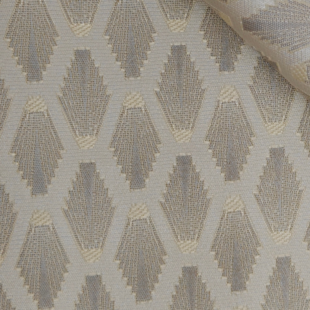 Reid & Taylor Jacquard Premium Bandhgala Fabric Colour Myst Cream