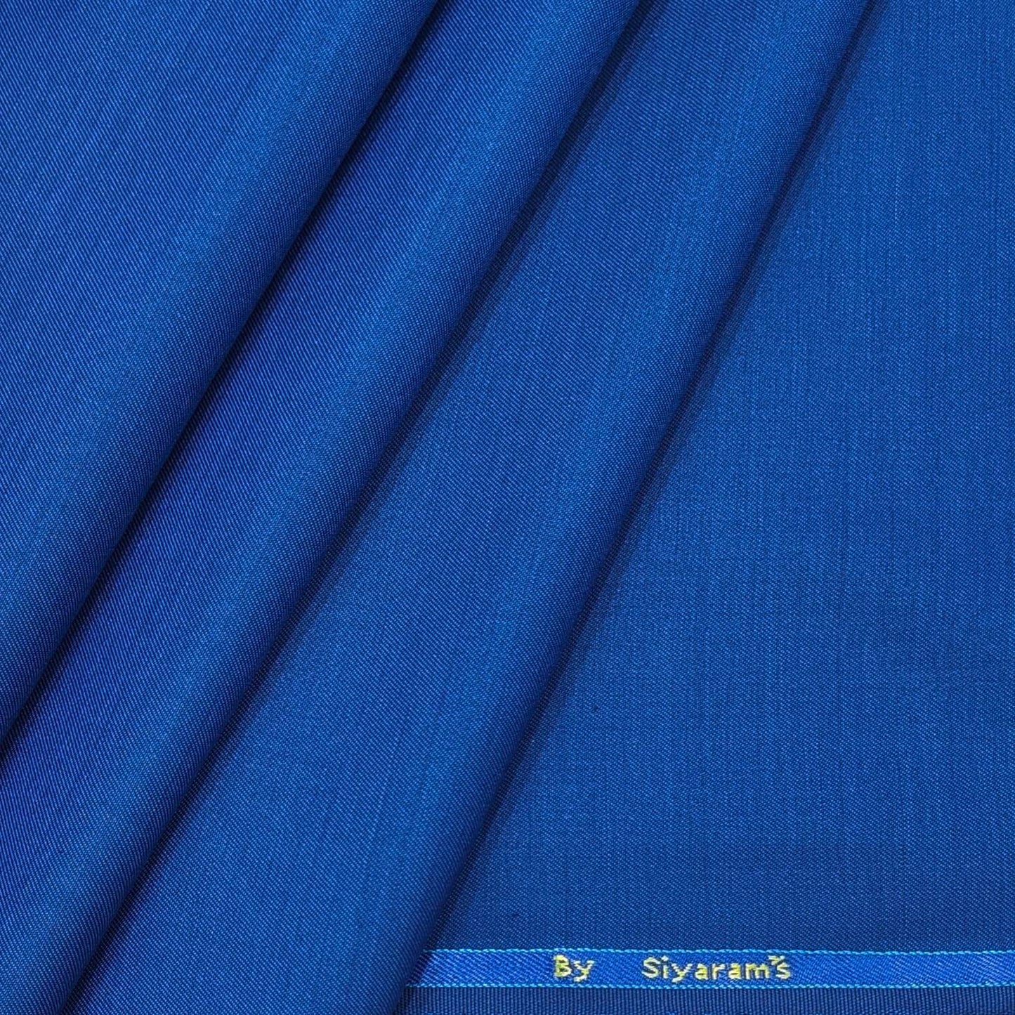 Siyaram Self Textured Royal Blue Blazer Fabric