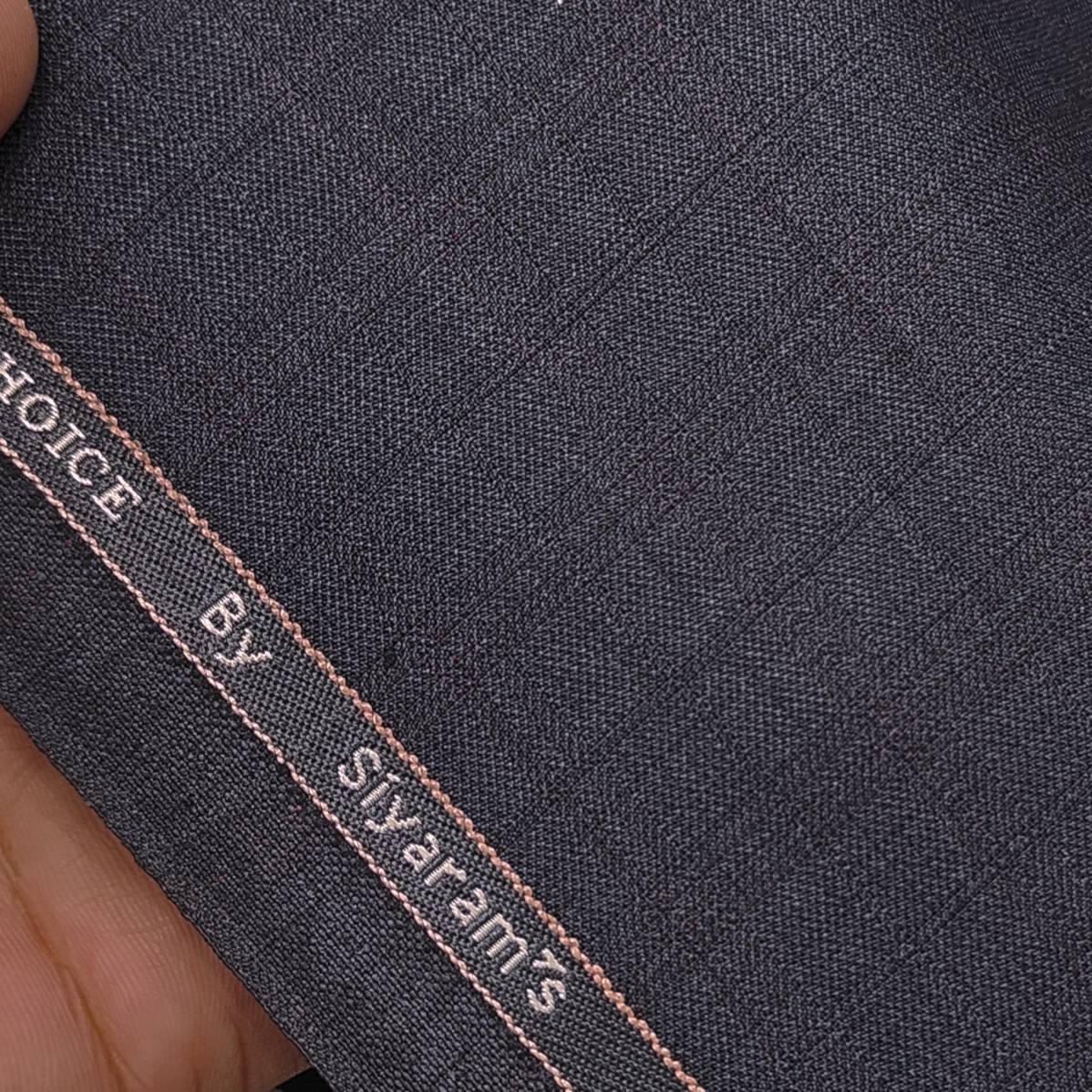 Siyaram Premium Gray Self Check Blazer Fabric