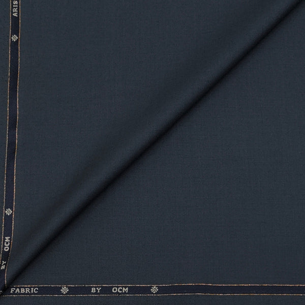 Trouser Fabric OCM Exotic Premium Super 150s Count 40% Merino Wool Plain Color Dark Bluish Grey