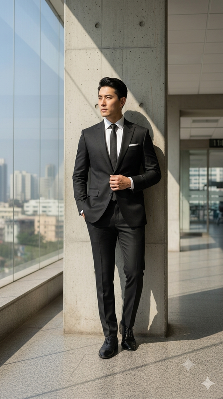 Suit Fabric Reid N Taylor Exotic Super 150s Luxurious 95% Rich Wool Plain Color Rich Black