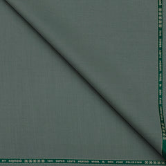Suit Fabric Raymond Exotic Super 120s Count Luxurious 70% Rich Wool Plain Color Laurel Green