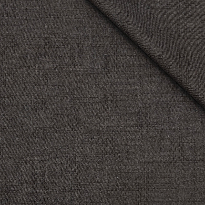 Suit Fabric Raymond Super 70s Count Wool Blend Mix Check Color Taupe Brown