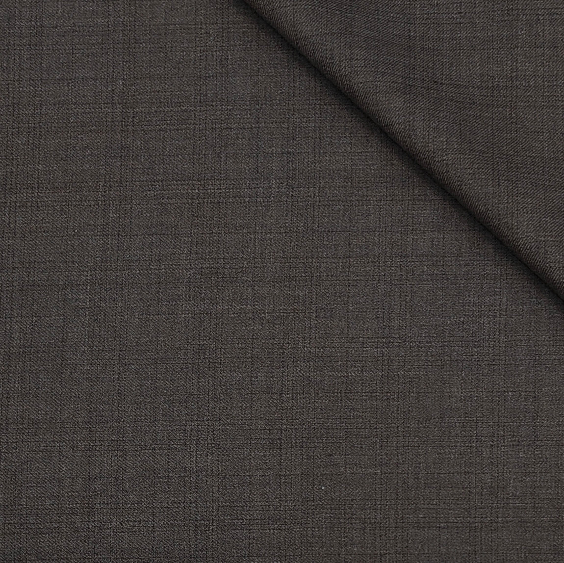 Suit Fabric Raymond Super 70s Count Wool Blend Mix Check Color Taupe Brown