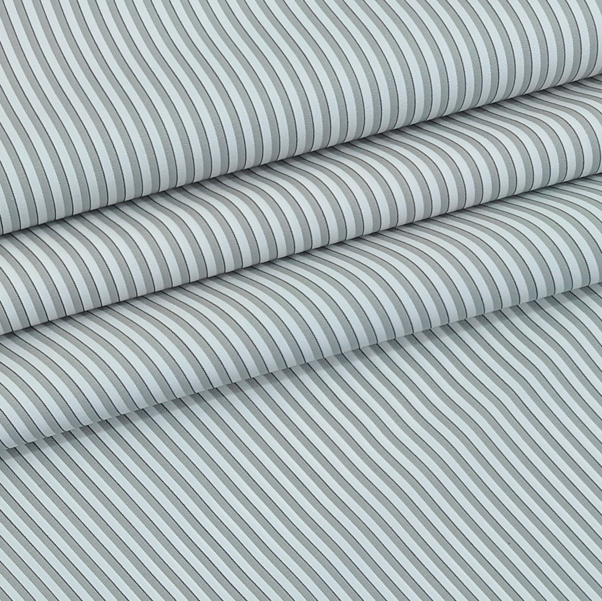 Shirt Fabric Soktas 140/2 Giza Cotton PinStripe Colour Grey N White