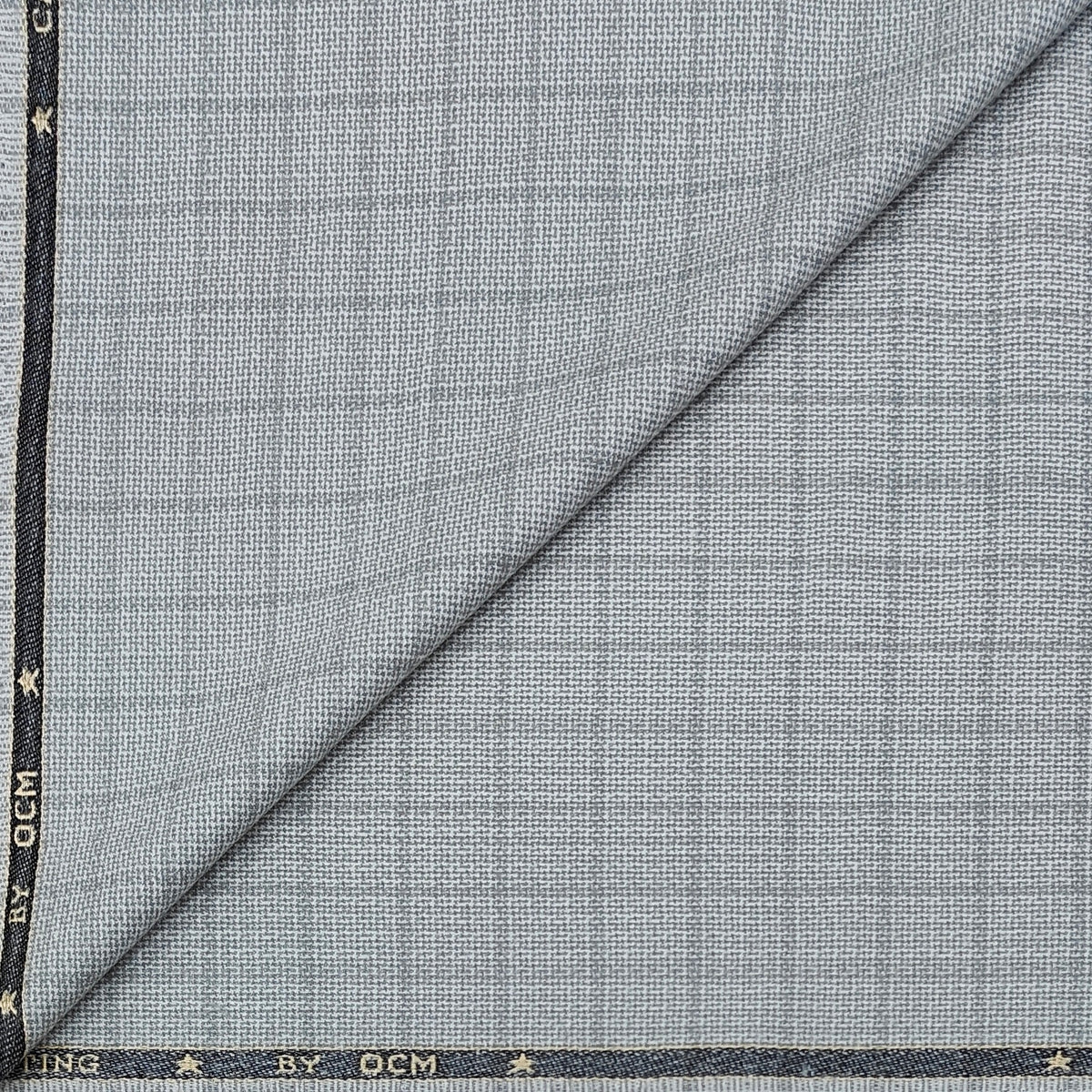Warm Shirt Fabric Ocm Tartan Check Colour Light Grey