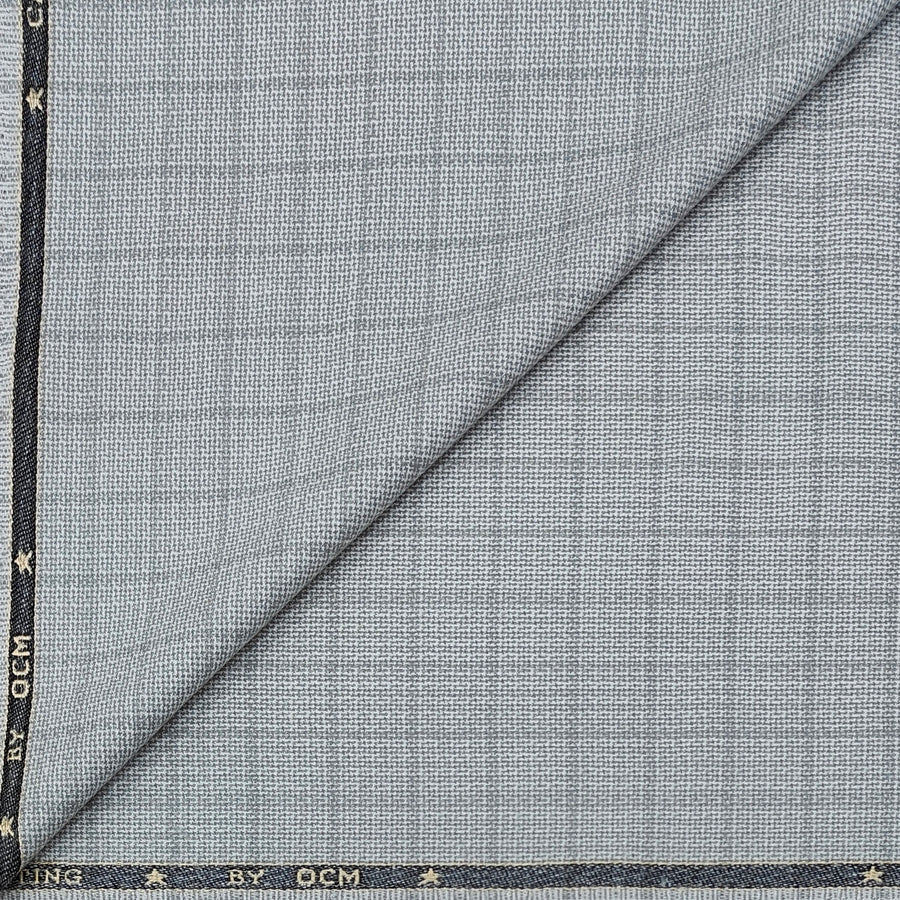 Warm Shirt Fabric Ocm Tartan Check Colour Light Grey