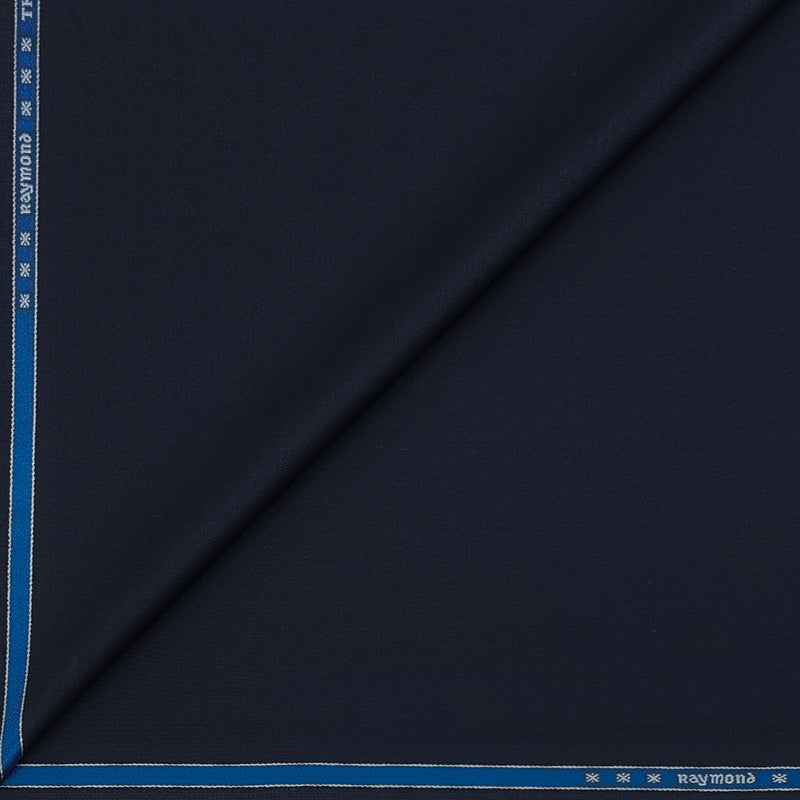 Raymond Exotic Premium Super 120s Count 30% wool Plain Suiting Fabric Colour Midnight Blue