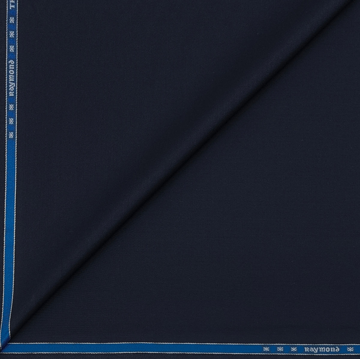 Raymond Exotic Premium Super 120s Count 30% wool Plain Suiting Fabric Colour Midnight Blue