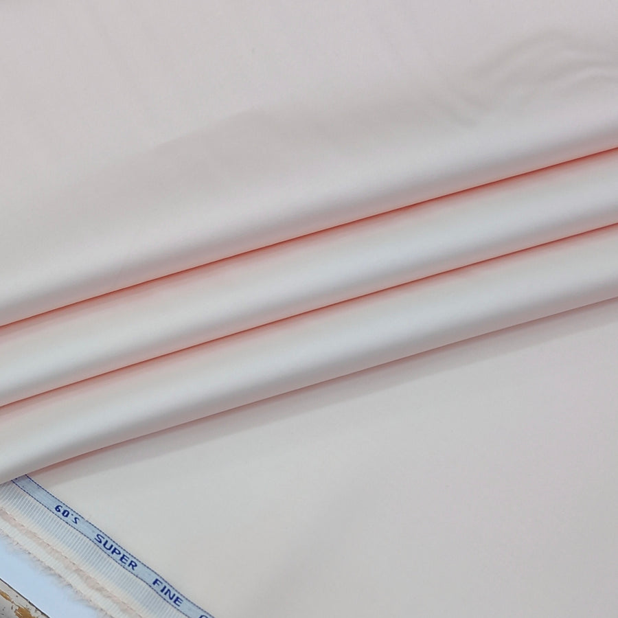 Shirt Fabric Donear Super Fine 60s Giza Cotton Satin Plain Colour Blush Pink