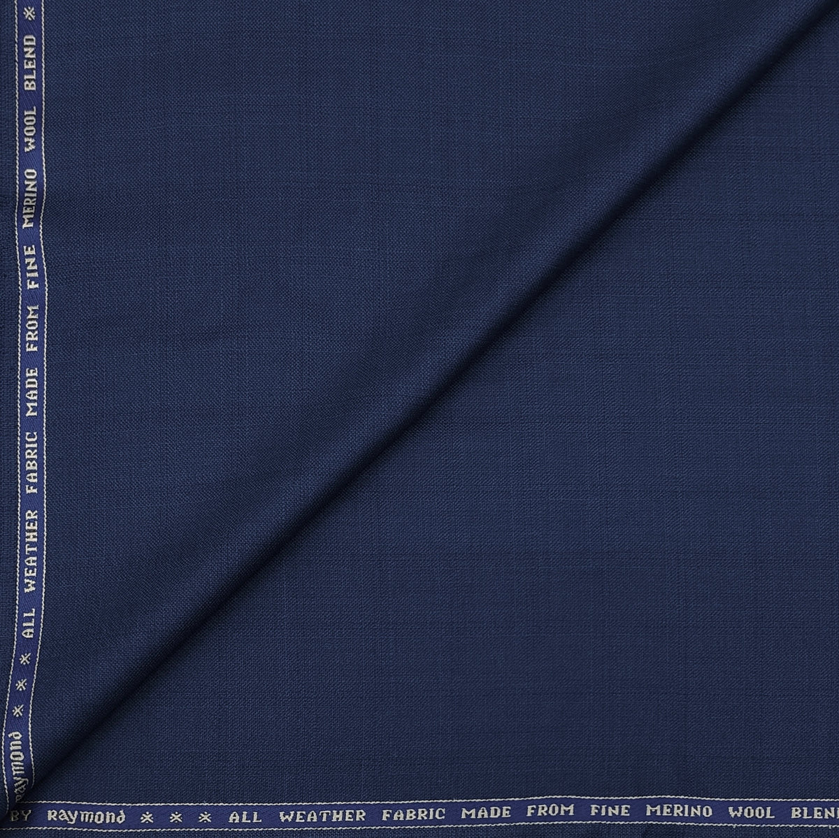 Trouser Fabric Raymond Wool Blended Mild Check Colour Cadet Blue