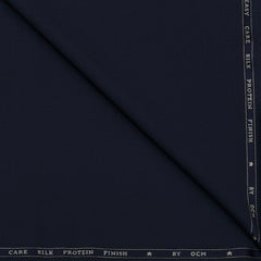 Trouser Fabric OCM Exotic Premium Super 110s Count 45% Merino Wool Dobby Color Dark Blue