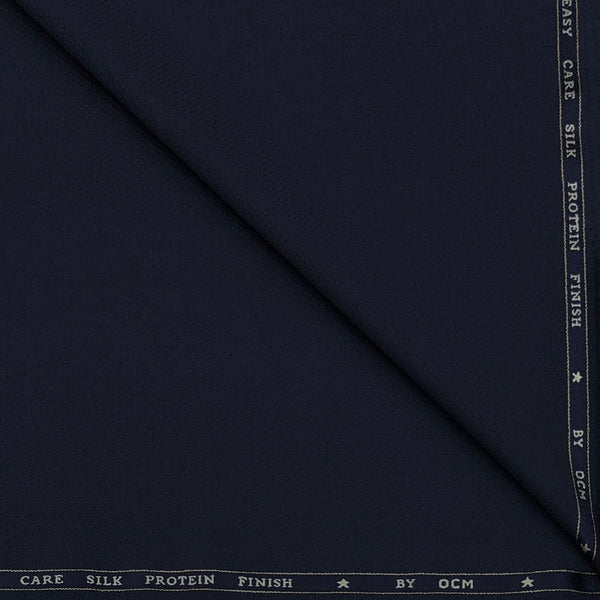 Trouser Fabric OCM Exotic Premium Super 110s Count 45% Merino Wool Dobby Color Dark Blue