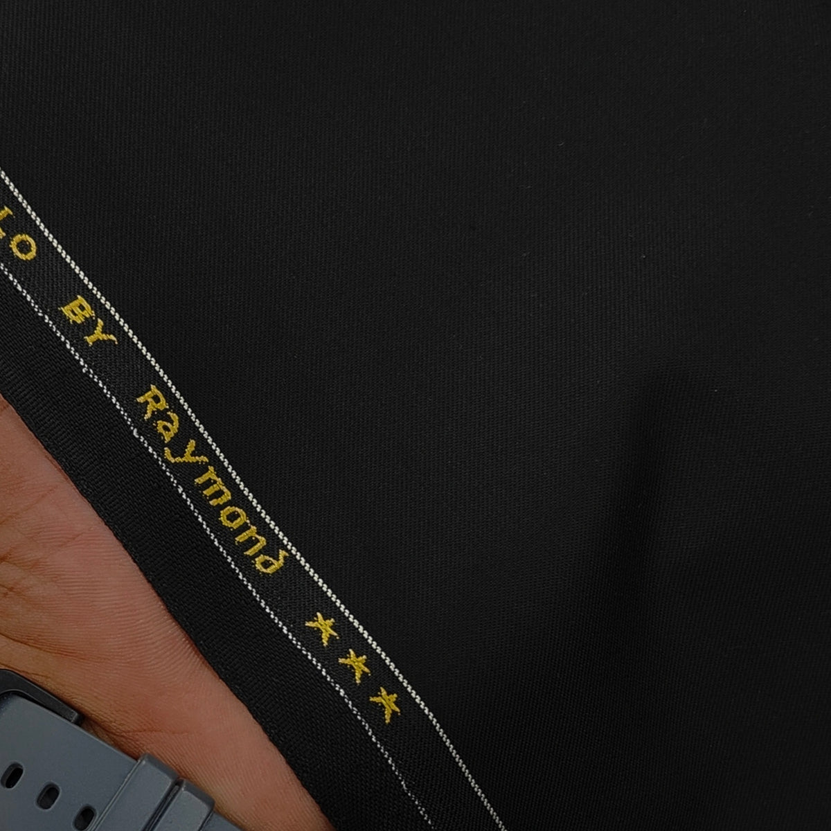 Blazer Fabric Raymond Poly Viscose Plain Colour Crow Black