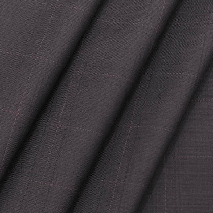 Raymond Poly Viscose Premium Fine Count Check Trouser Fabric Colour Coffee