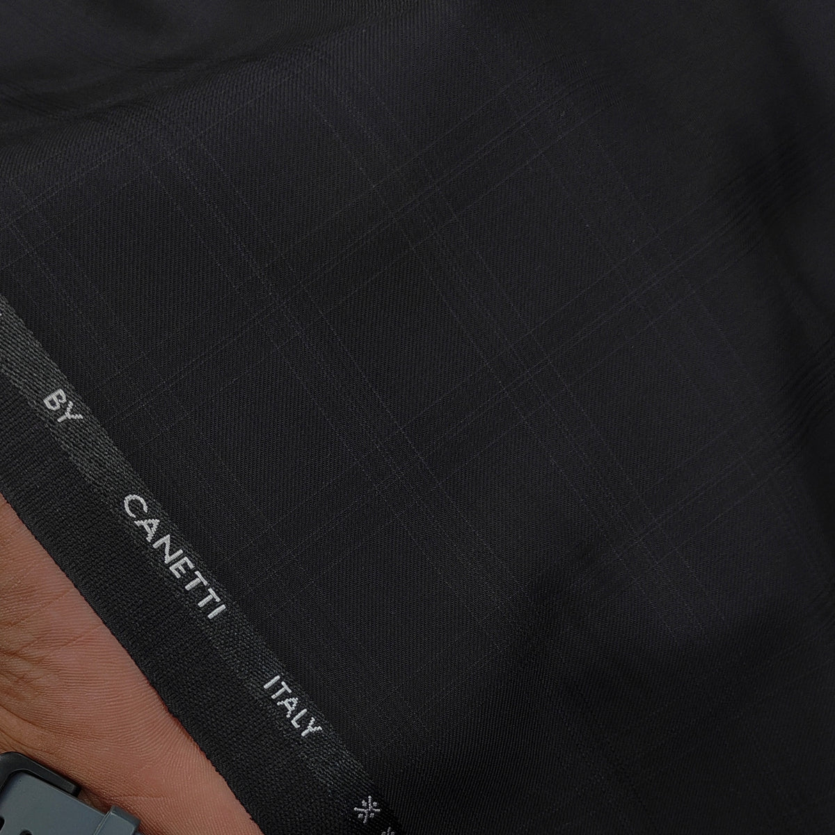 Trouser Fabric Canetti Italy Luxury TR Broad Check Colour Dark Blackish Maroon