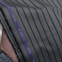 Shirt Fabric Soktas Finest 80s Giza Cotton Fine Lining Colour Brownish Grey