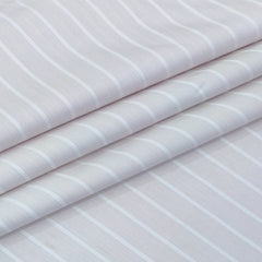 Shirt Fabric Arvind 100% Pure Cotton Pencil Stripes Colour Light Pastel Lavender