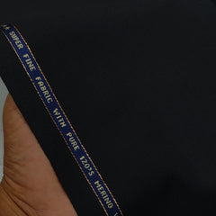 Suit Fabric Raymond Exotic Super 120s Count Luxurious 60% Rich Wool Plain Color Black