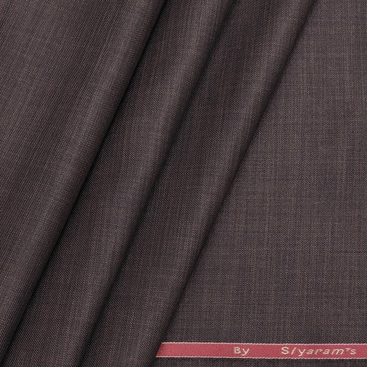 Siyaram Premium Self Slub Dark Brown Blazer Fabric