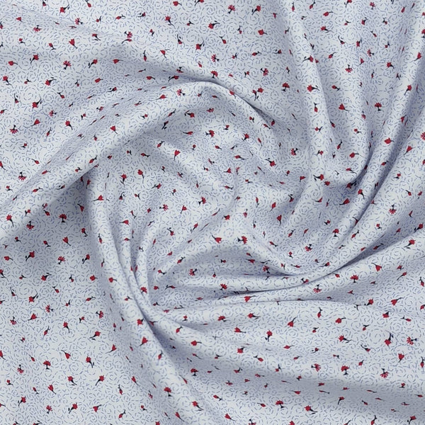 Raymond Premium Giza Cotton Printed Shirt Fabric Colour Light Bluish Grey