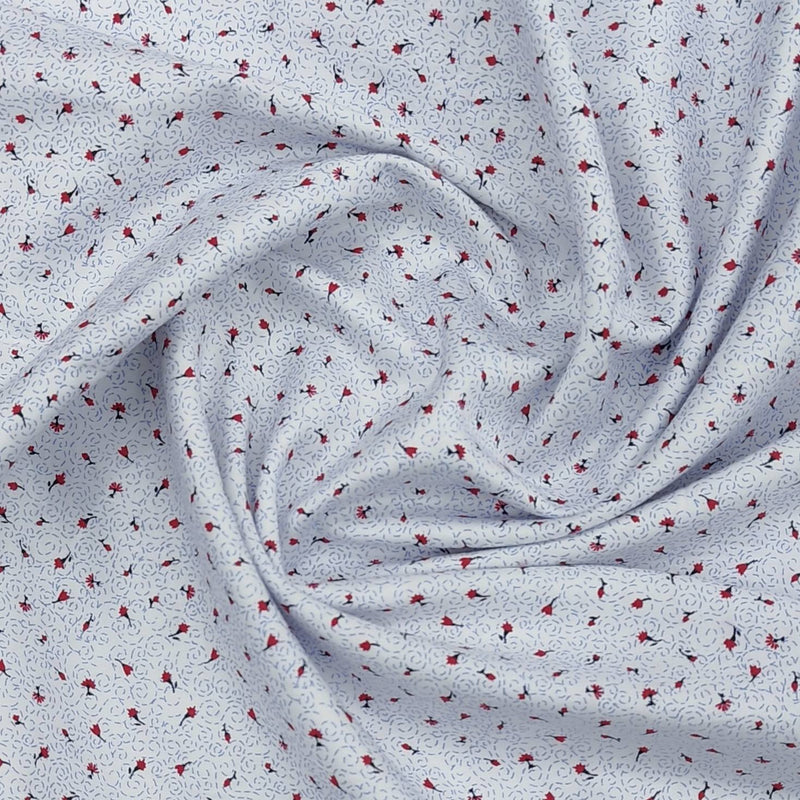 Raymond Premium Giza Cotton Printed Shirt Fabric Colour Light Bluish Grey