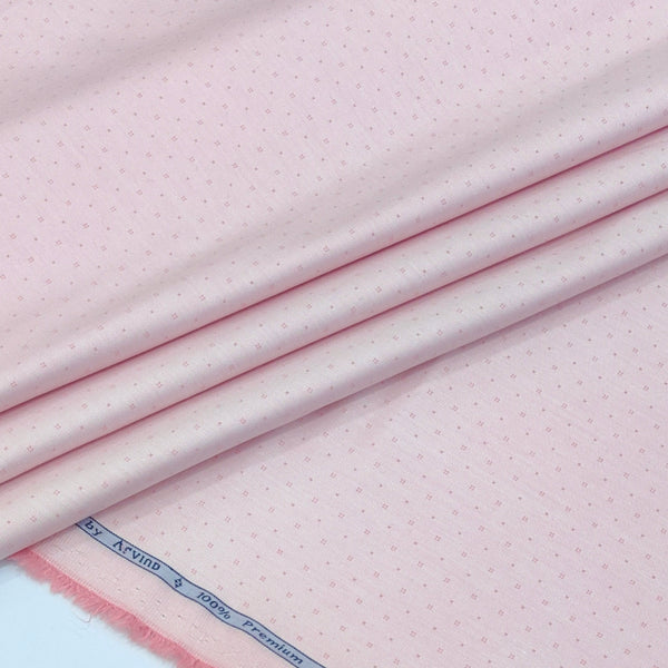 Shirt Fabric Arvind 100% Pure Cotton Dobby Colour Blush Pink