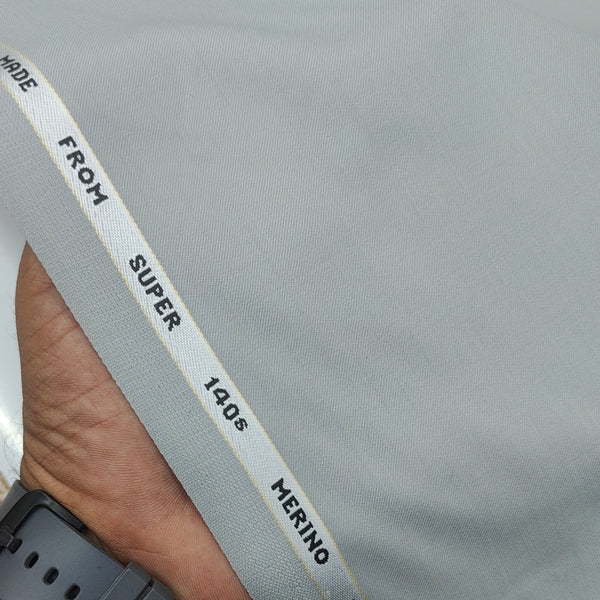Raymond Exotic Premium Super 140s Count 45% wool Plain Suiting Fabric Colour Lilac Silver Grey