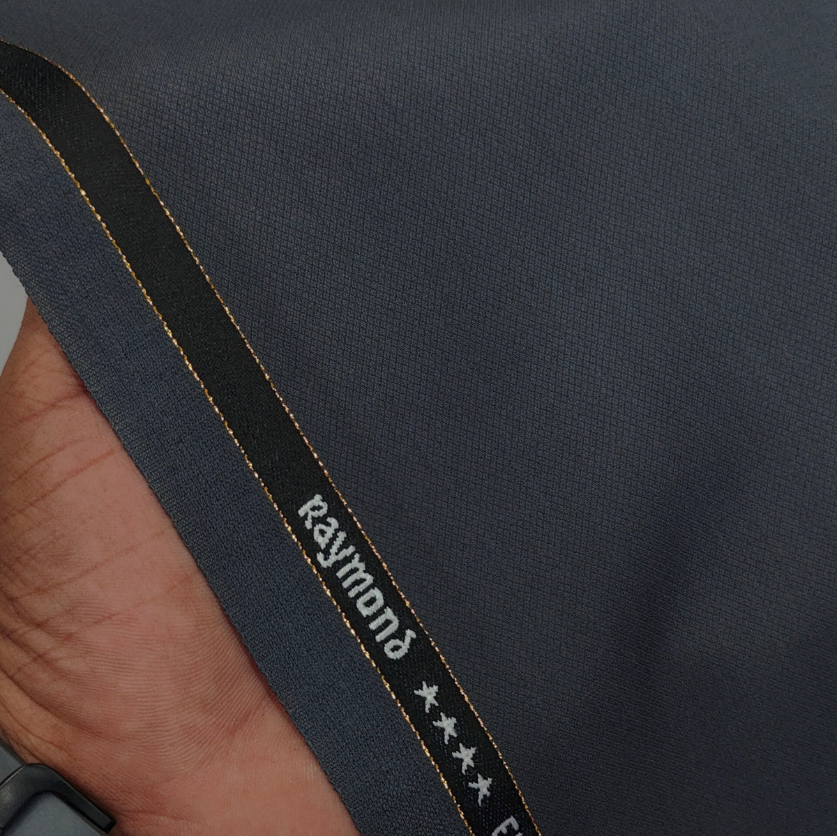 Trouser Fabric Raymond Wool Blended Plain Colour Lava Grey