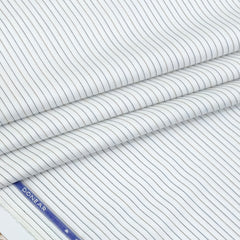 Shirt Fabric Donear Premium 100% Pure Cotton PinStripes Colour Blue, Brown N White