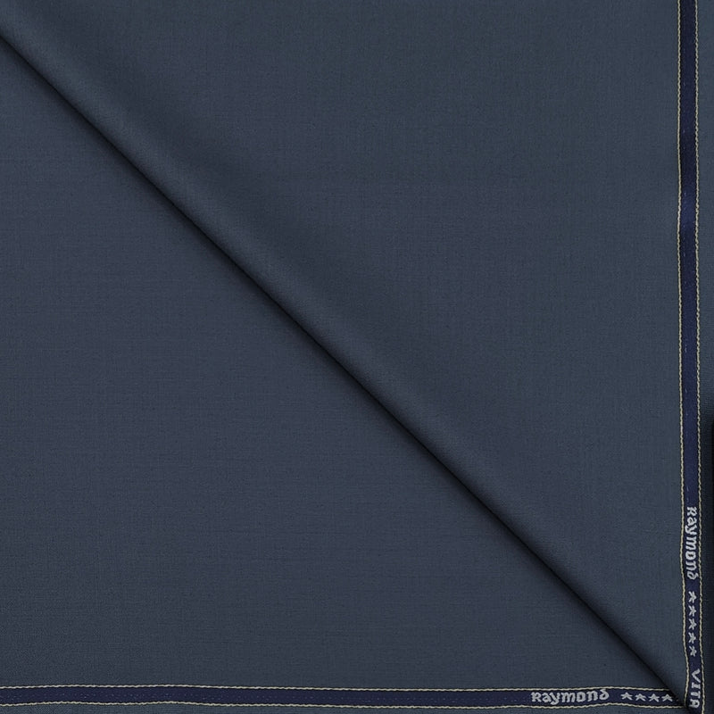 Suit Fabric Raymond Super Luxurious 40% Rich Wool Plain Color Greyish Blue