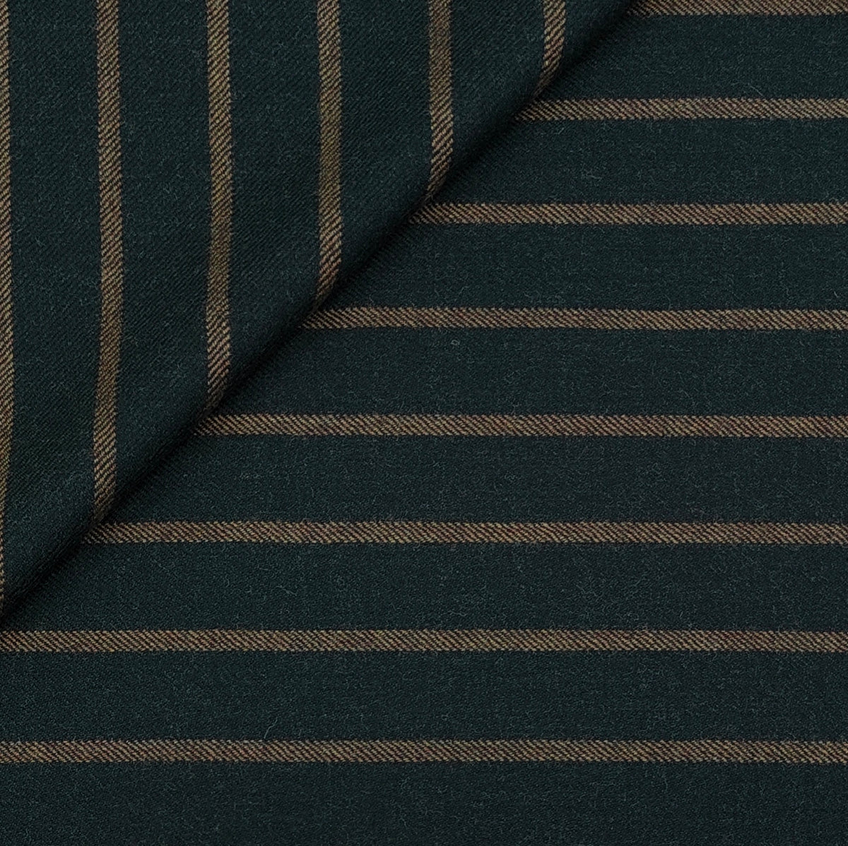 Tweed Blazer Fabric Reid N Taylor Premium 100% Wool Chalk Stripe Colour Bronze Brown N Emerald Green