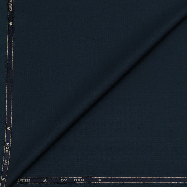 Trouser Fabric OCM Exotic Premium Super 150s Count 40% Merino Wool Pin Lining Color Peacock
