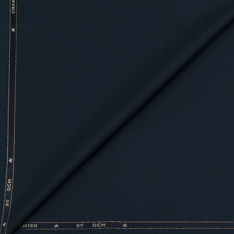 Trouser Fabric OCM Exotic Premium Super 150s Count 40% Merino Wool Pin Lining Color Peacock