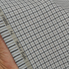 Tweed Blazer Fabric Reid N Taylor Houndstooth Colour Taupe N Natural Brown