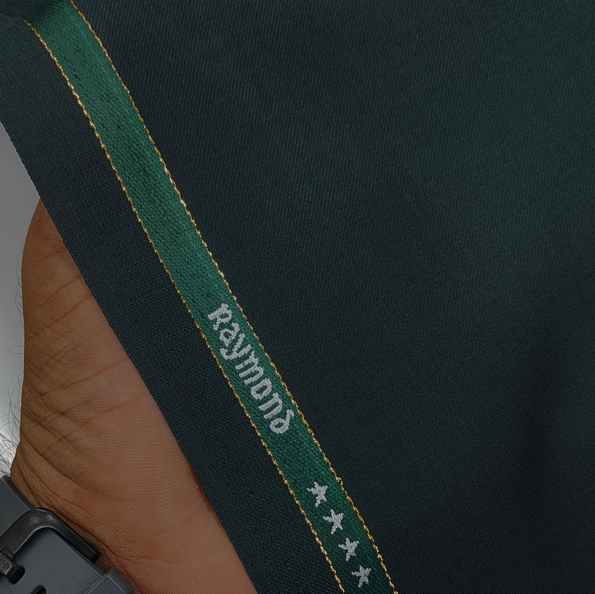 Trouser Fabric Raymond Wool Blended Plain Colour Charleston Green